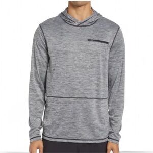 Zella Pyrite Lite Pullover Hoodie Black Oxide Melange XXL